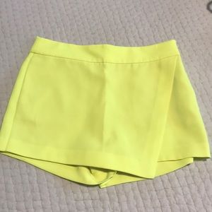 J Crew neon yellow/green skort